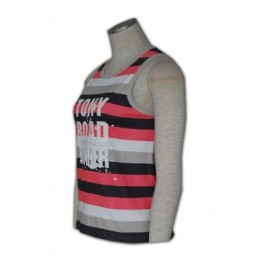 FA030 工字背心訂造 間紋字母印花背心 打底背心 背心生產商 FA030 工字背心訂造 間紋字母印花背心 打底背心 背心生產商